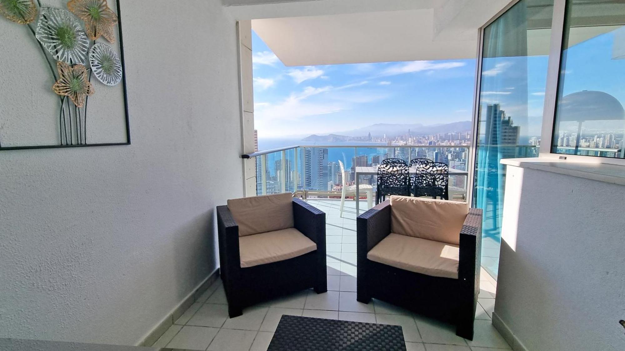 Ferienwohnung Skyline 18 Terraza Privada Con Impresionantes Vistas Al Mar Benidorm Exterior foto