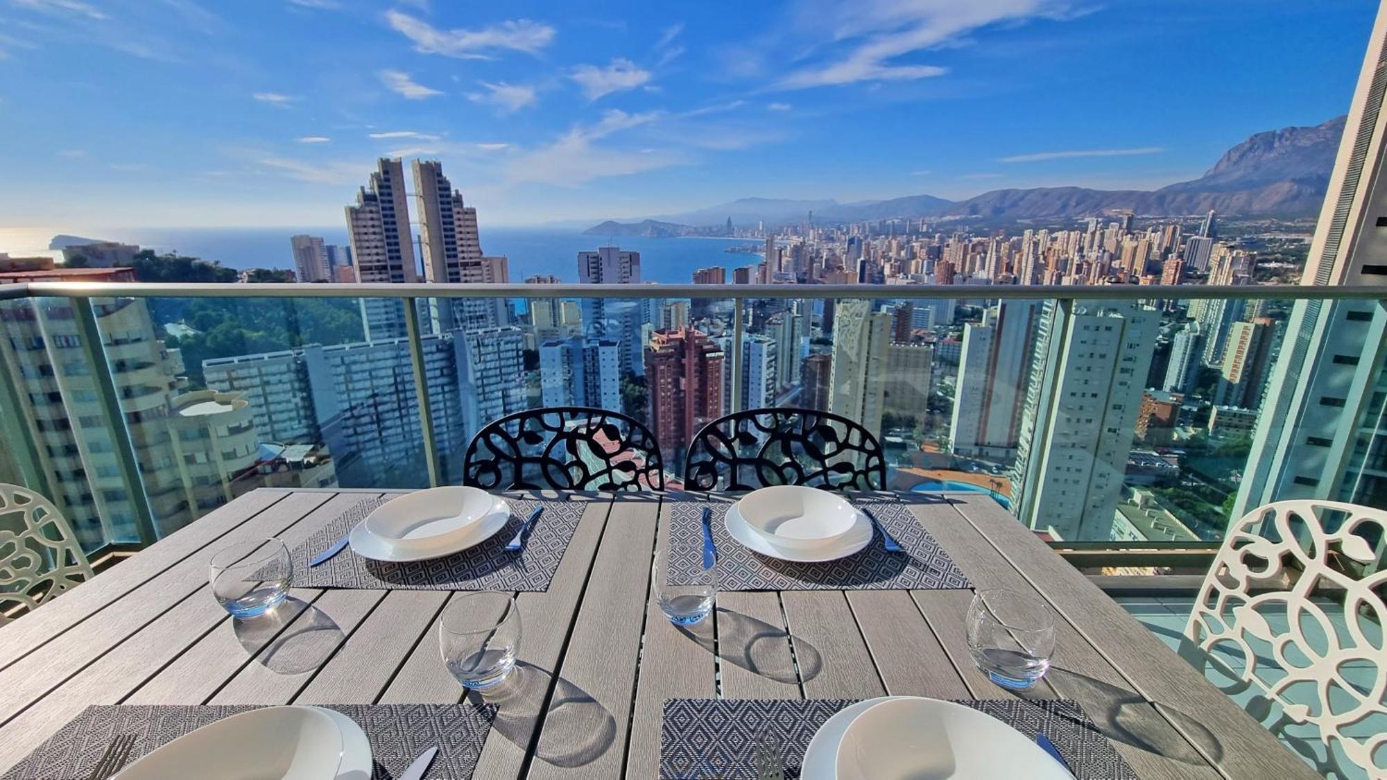 Ferienwohnung Skyline 18 Terraza Privada Con Impresionantes Vistas Al Mar Benidorm Exterior foto